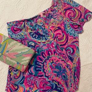 Lilly Pulitzer - One Shoulder Blouse Top